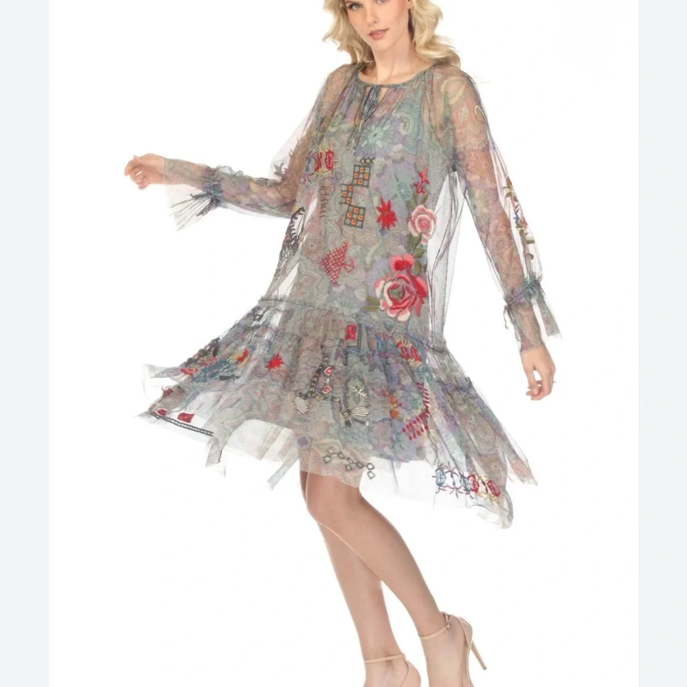 Johnny Was Wilde Mesh Dress. New with tags. - Picture 3 of 7